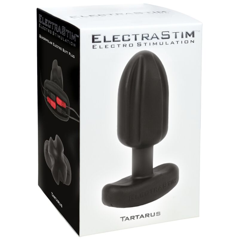 Electrastim Tartarus Anal Plug Quadripolar Silicone Black — Black