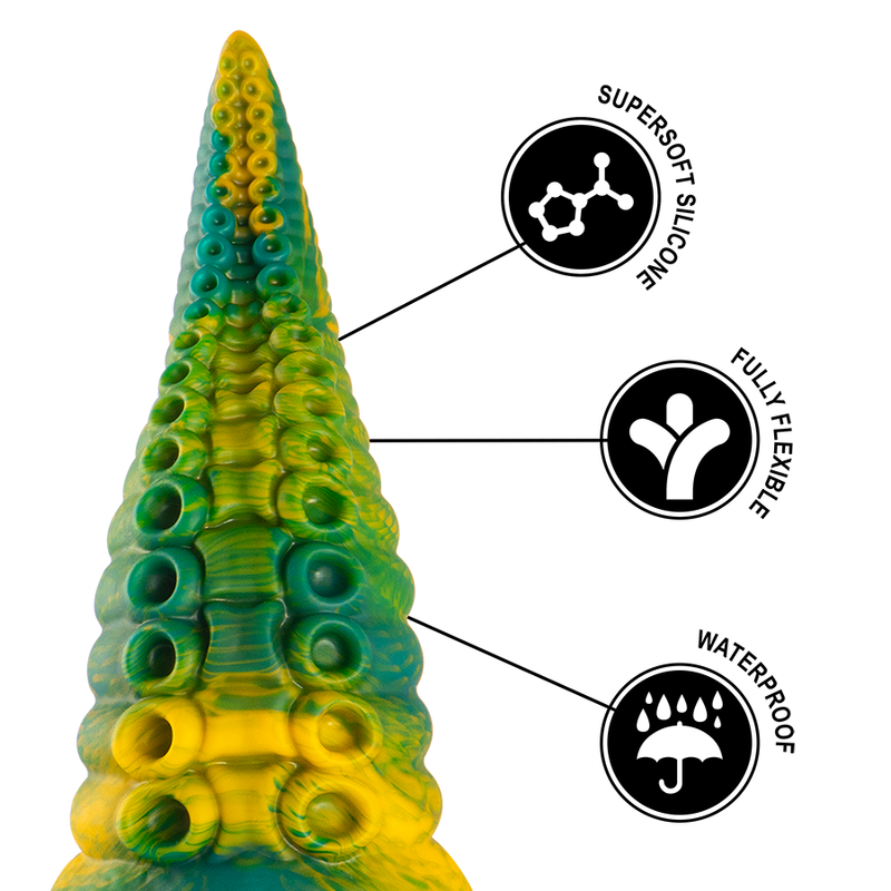 Cetus Green Tentacle Dildo Large Size — Green silicone