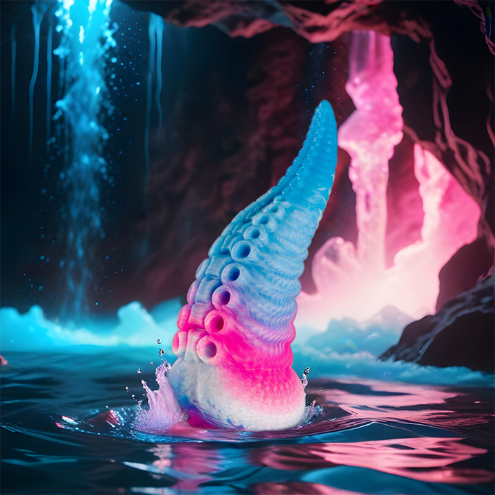 Phorcys Blue Tentacle Dildo Big Size — Blue silicone