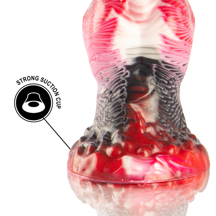 Helios Dildo With Testicles Heat And Ecstasy — Multicolor silicone