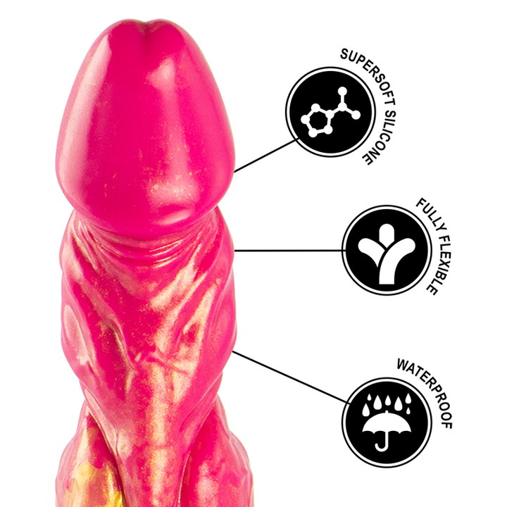 Epic - Cerberus Dildo Mythological Fire — Red