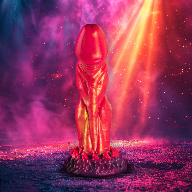 Epic - Cerberus Dildo Mythological Fire — Red