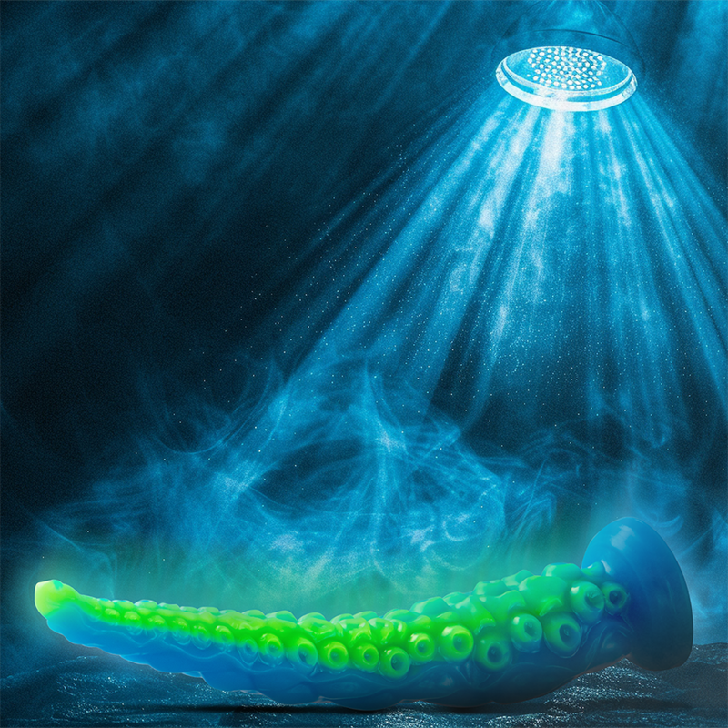 Epic - Scylla Fluorescent Thin Tentacle Dildo Small Size — Green