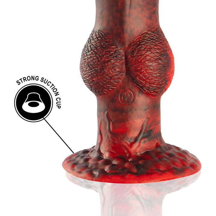 Epic - Prometheus Dildo Titan In Flames Rechargeable Remote — Red
