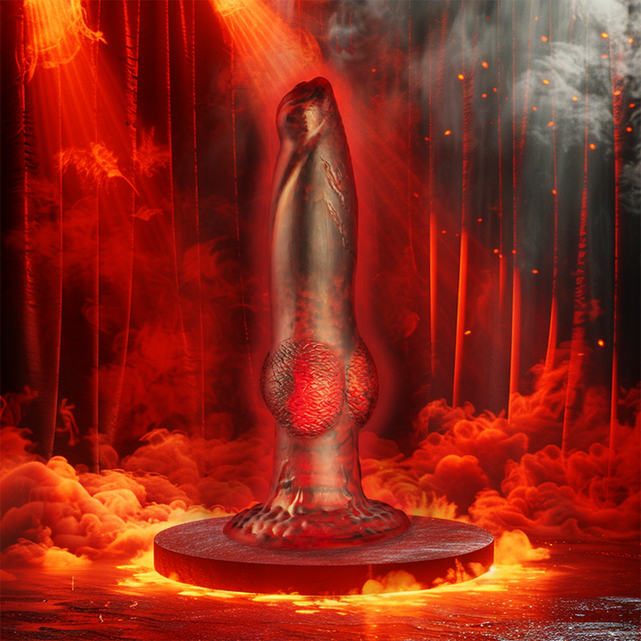 Epic - Prometheus Dildo Titan In Flames Rechargeable Remote — Red