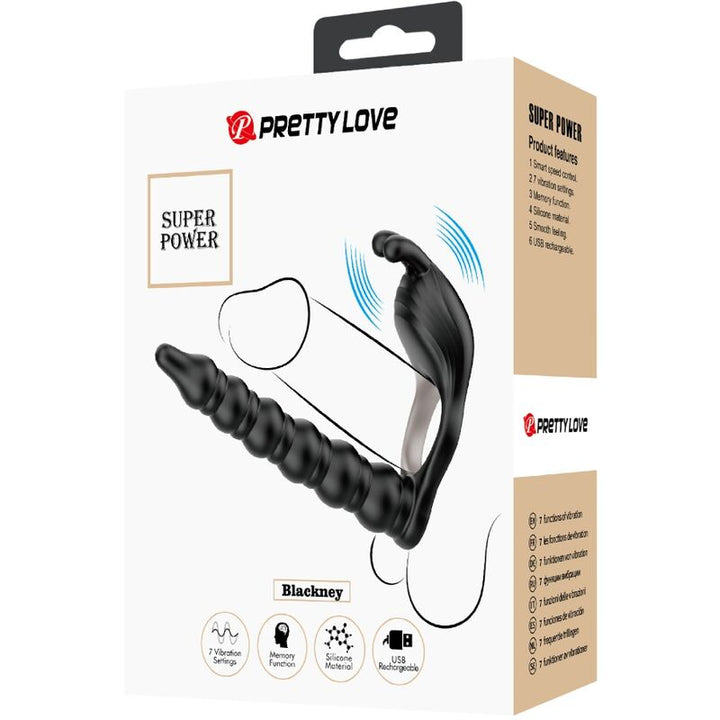 Pretty Love Blackney Penis - Ring With Black Vibrator Plug