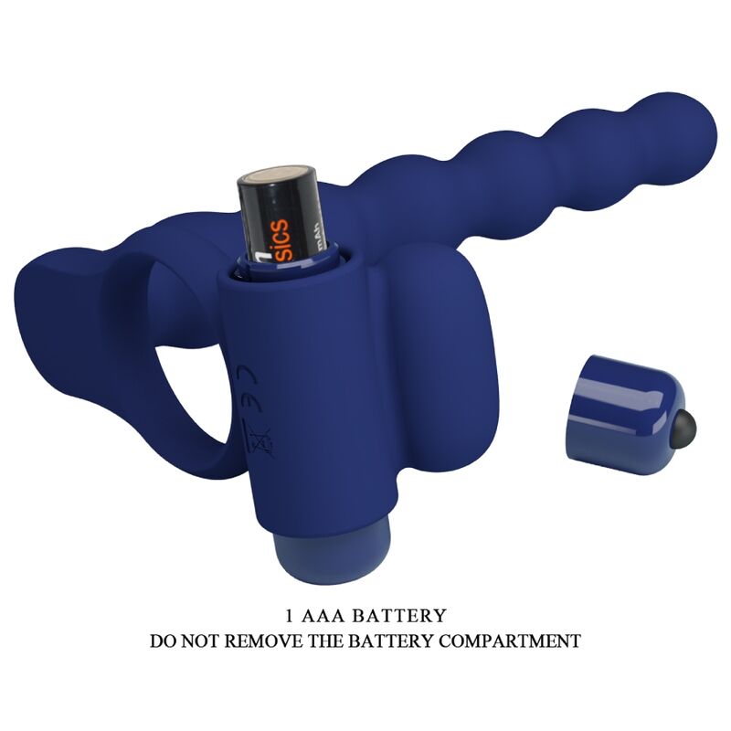 Pretty Love Ajmal - Vibrating Ring With Plug Blue