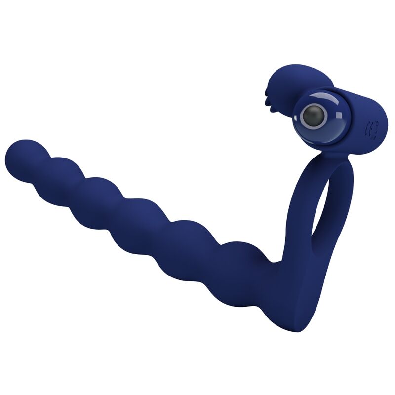 Pretty Love Ajmal - Vibrating Ring With Plug Blue
