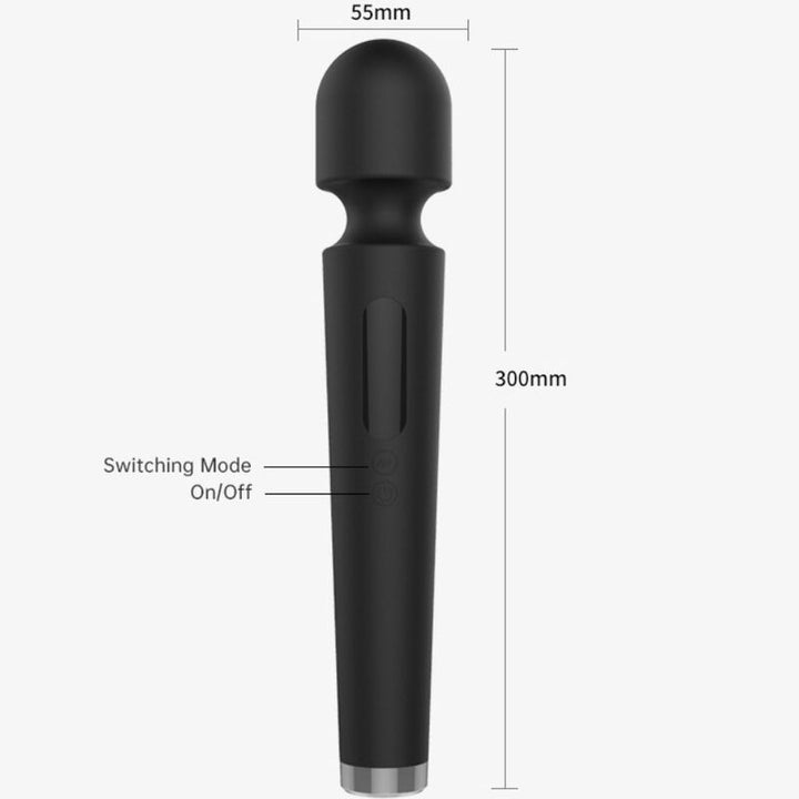 Armony X - Power Large Massager &amp; Vibrator 7 Vibrations Black