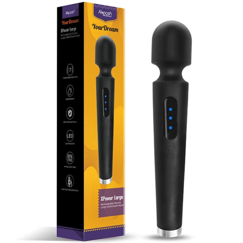 Armony X - Power Large Massager &amp; Vibrator 7 Vibrations Black