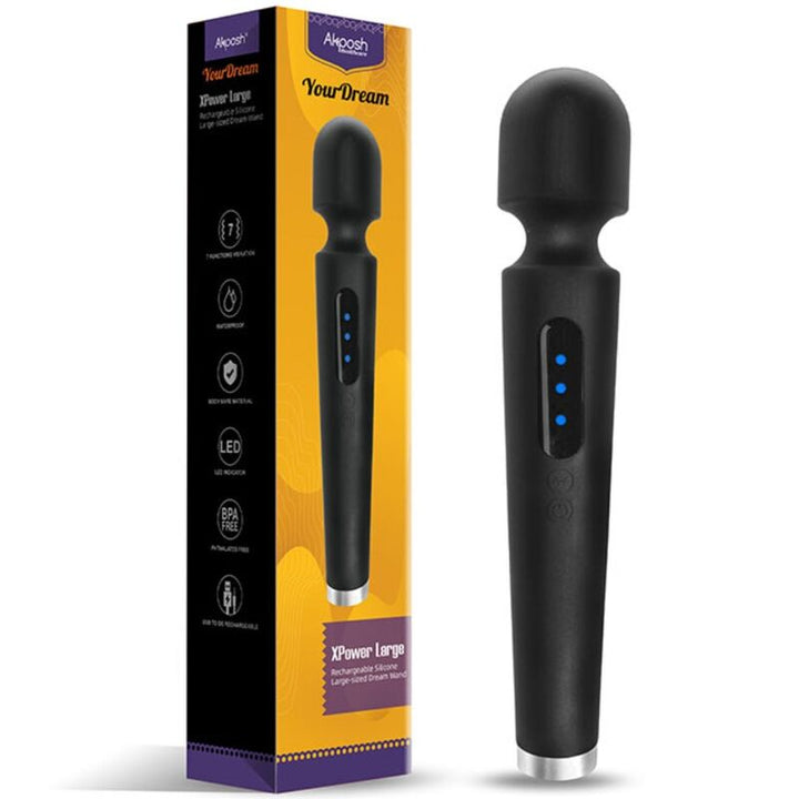 Armony X - Power Large Massager &amp; Vibrator 7 Vibrations Black