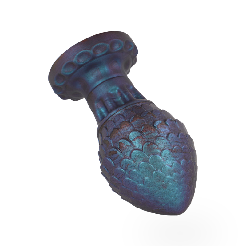 Vrakos Dragon Egg Anal Plug Size S — Blue silicone