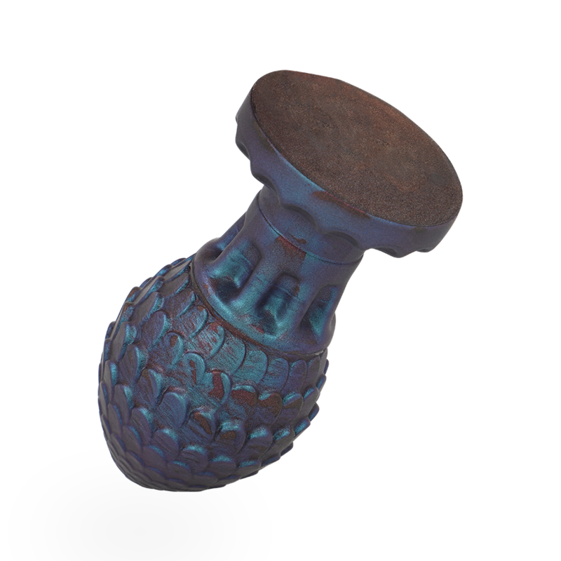 Vrakos Dragon Egg Anal Plug Size S — Blue silicone