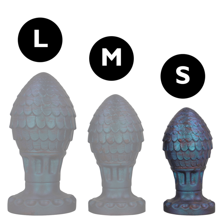 Vrakos Dragon Egg Anal Plug Size S — Blue silicone