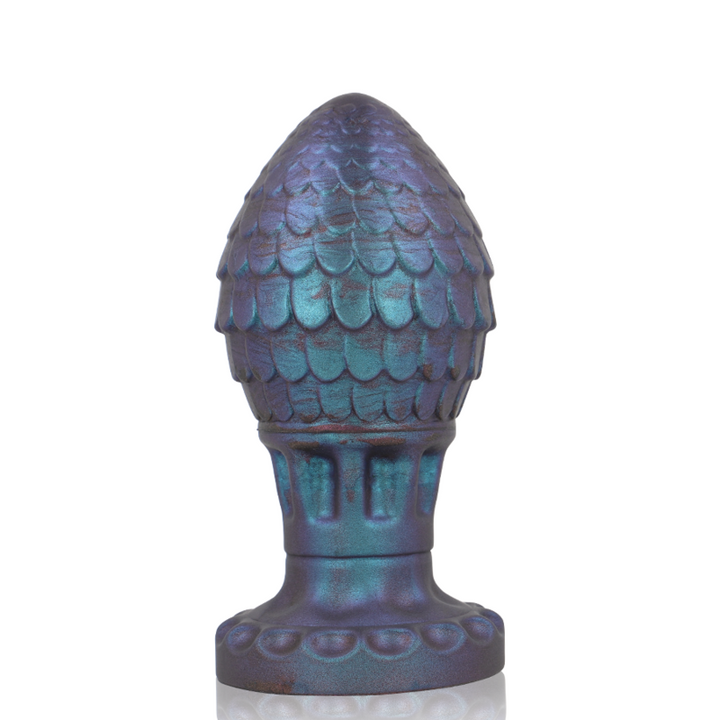 Vrakos Dragon Egg Anal Plug Size M — Blue silicone