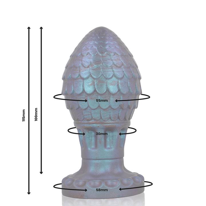 Vrakos Dragon Egg Anal Plug Size M — Blue silicone