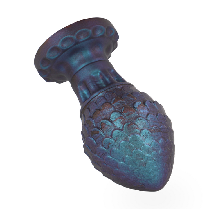 Vrakos Dragon Egg Anal Plug Size M — Blue silicone