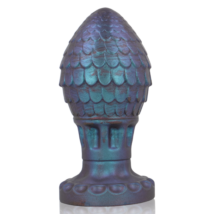 Vrakos Dragon Egg Anal Plug Size L — Blue silicone