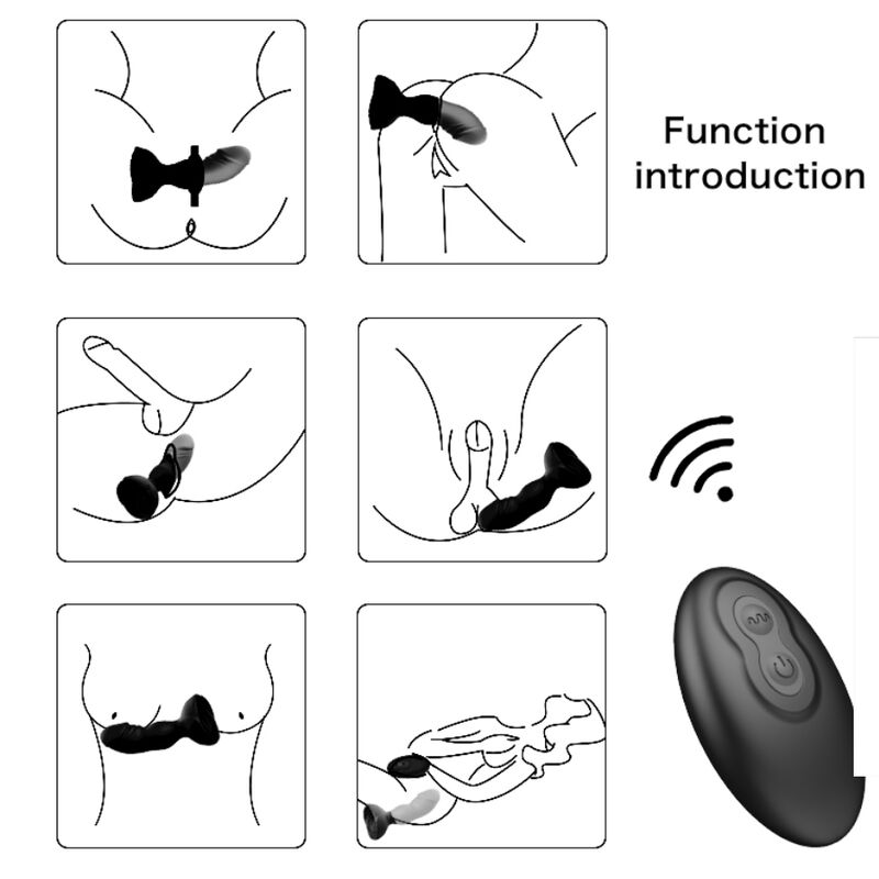Armony Extreme A Bloom Rose Vibrator Anal Plug — Black
