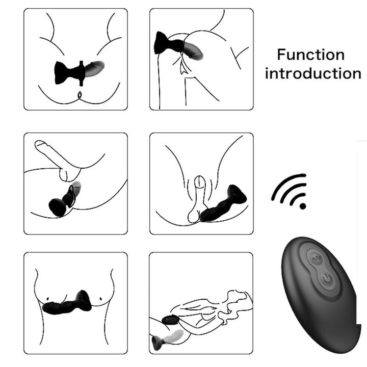 Armony Extreme A Bloom Rose Vibrator Anal Plug — Black
