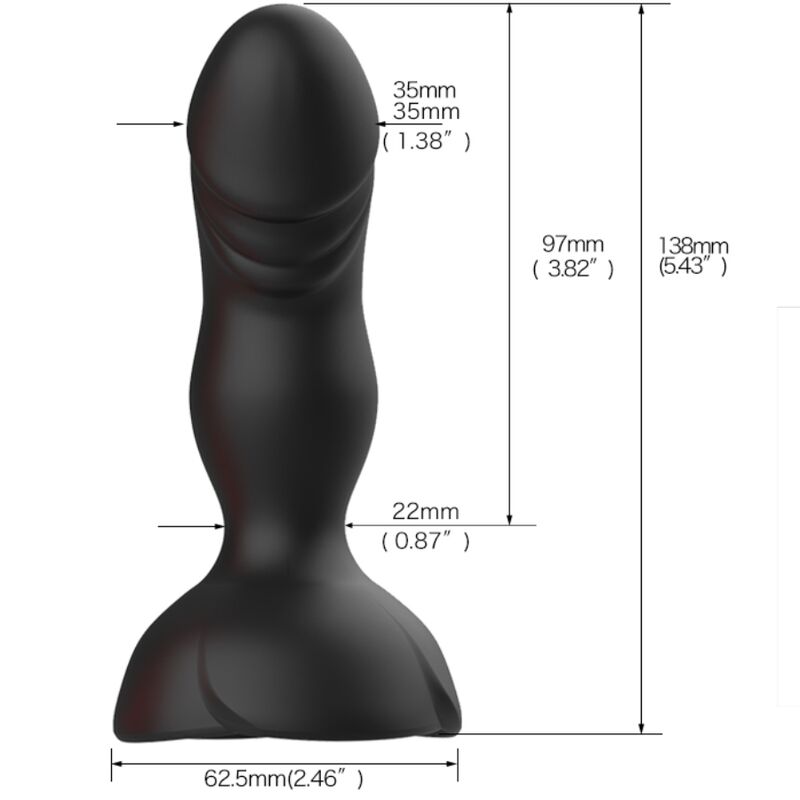 Armony Extreme A Bloom Rose Vibrator Anal Plug — Black