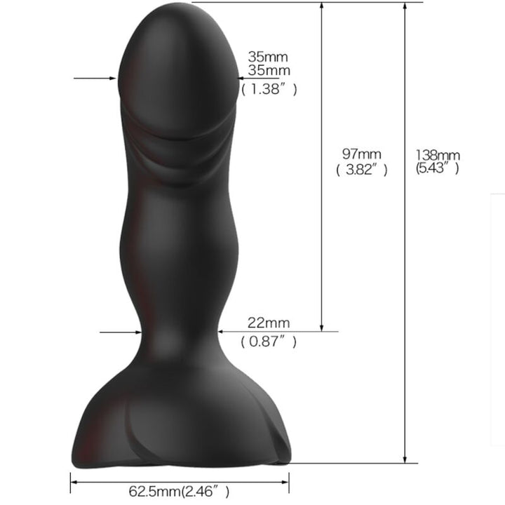 Armony Extreme A Bloom Rose Vibrator Anal Plug — Black