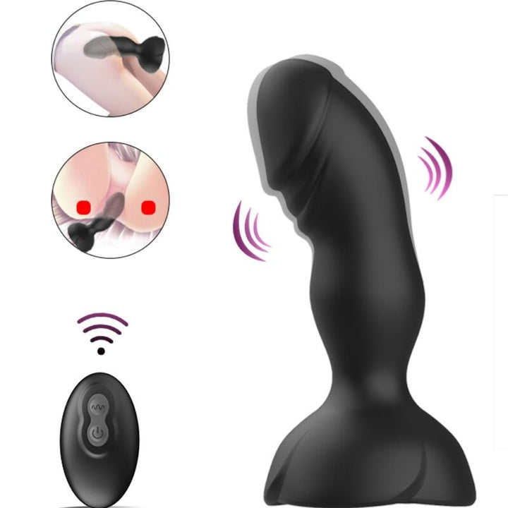 Armony Extreme A Bloom Rose Vibrator Anal Plug — Black