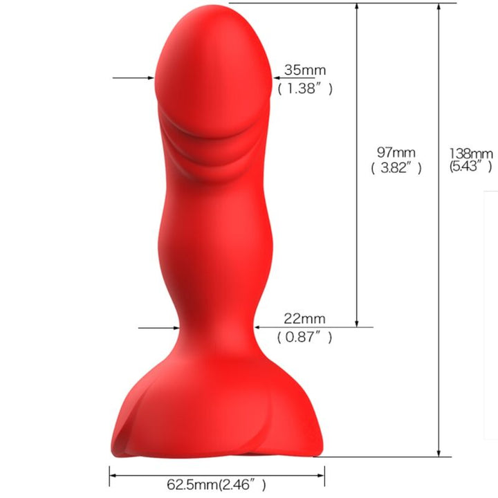 Armony Extreme A Bloom Rose Vibrator Anal Plug — Red