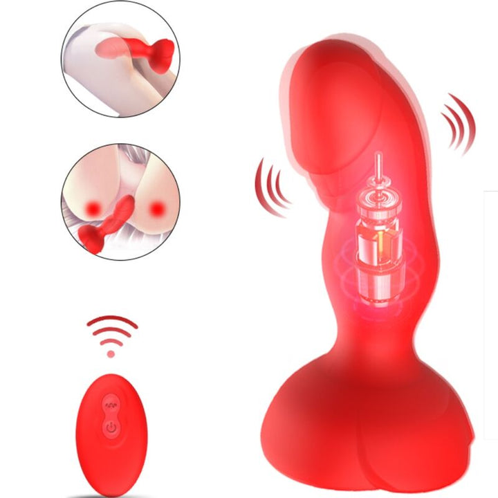 Armony Extreme A Bloom Rose Vibrator Anal Plug — Red