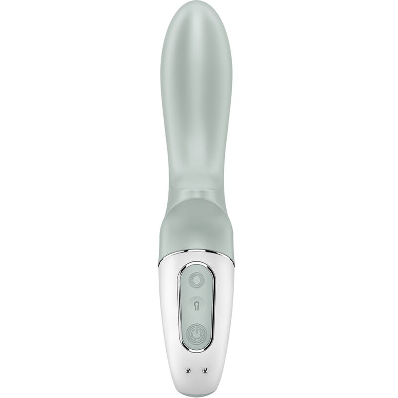 Satisfyer Air - Pump Booty 3 Inflatable Anal Vibrator — Green silicone