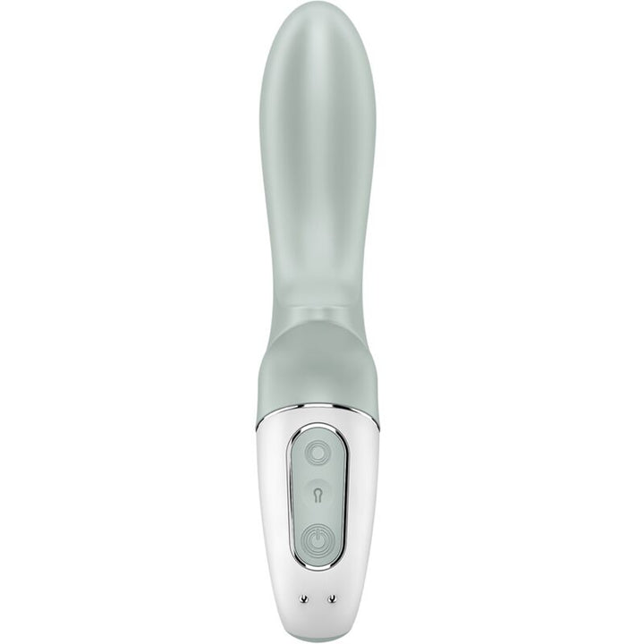 Satisfyer Air - Pump Booty 3 Inflatable Anal Vibrator — Green silicone