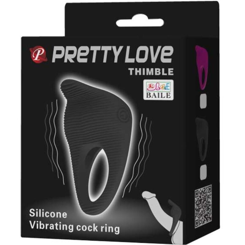 Pretty Love Thimble - Vibrator Ring Black