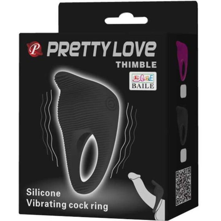 Pretty Love Thimble - Vibrator Ring Black