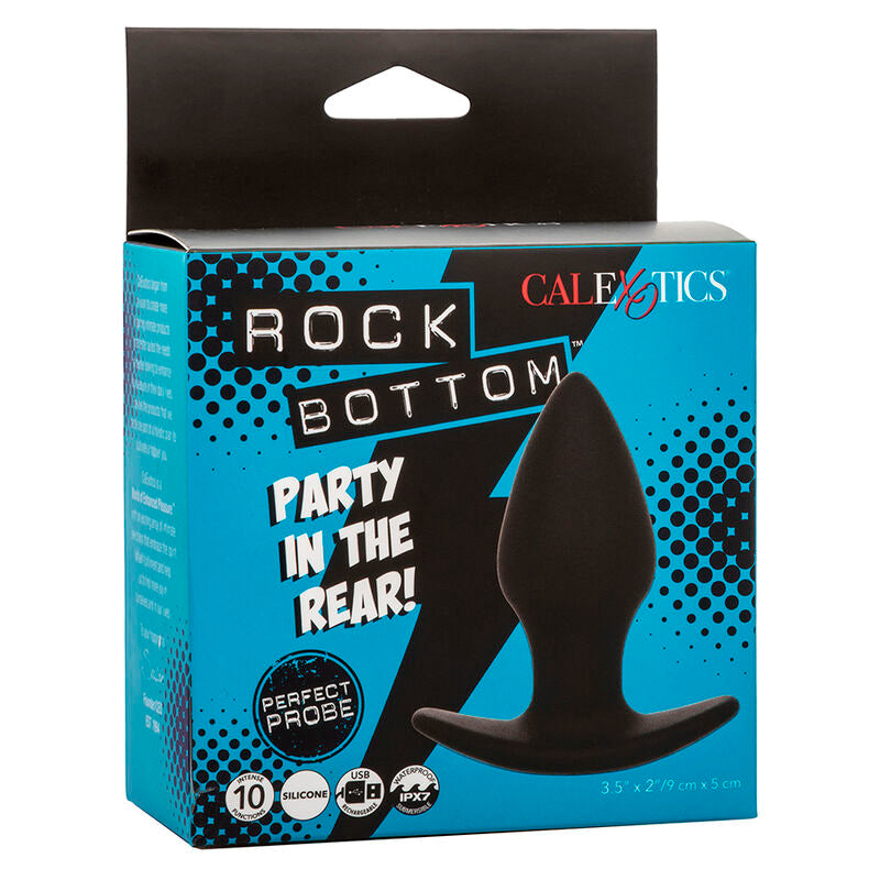 Rock Bottom Perfect Anal Plug 10 Vibrations — Black