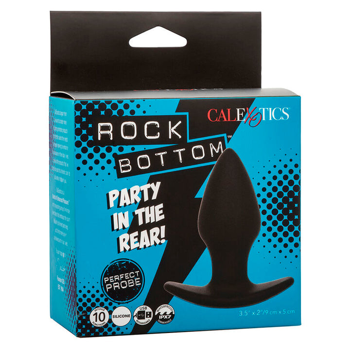Rock Bottom Perfect Anal Plug 10 Vibrations — Black