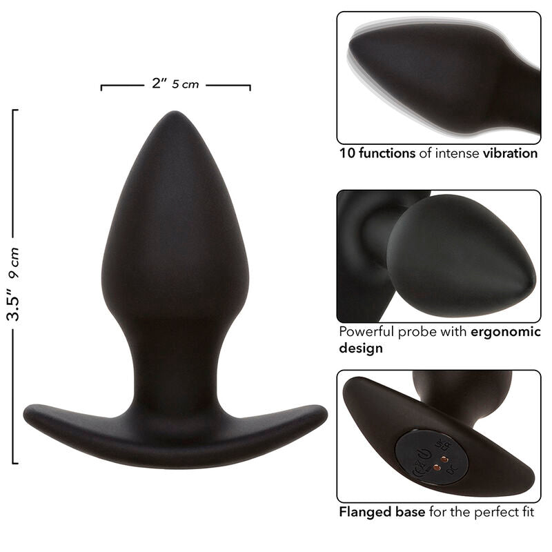 Rock Bottom Perfect Anal Plug 10 Vibrations — Black