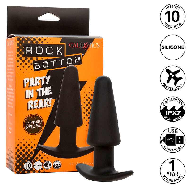 Calexotics - Rock Bottom Tapered Anal Plug 10 Vibraciones