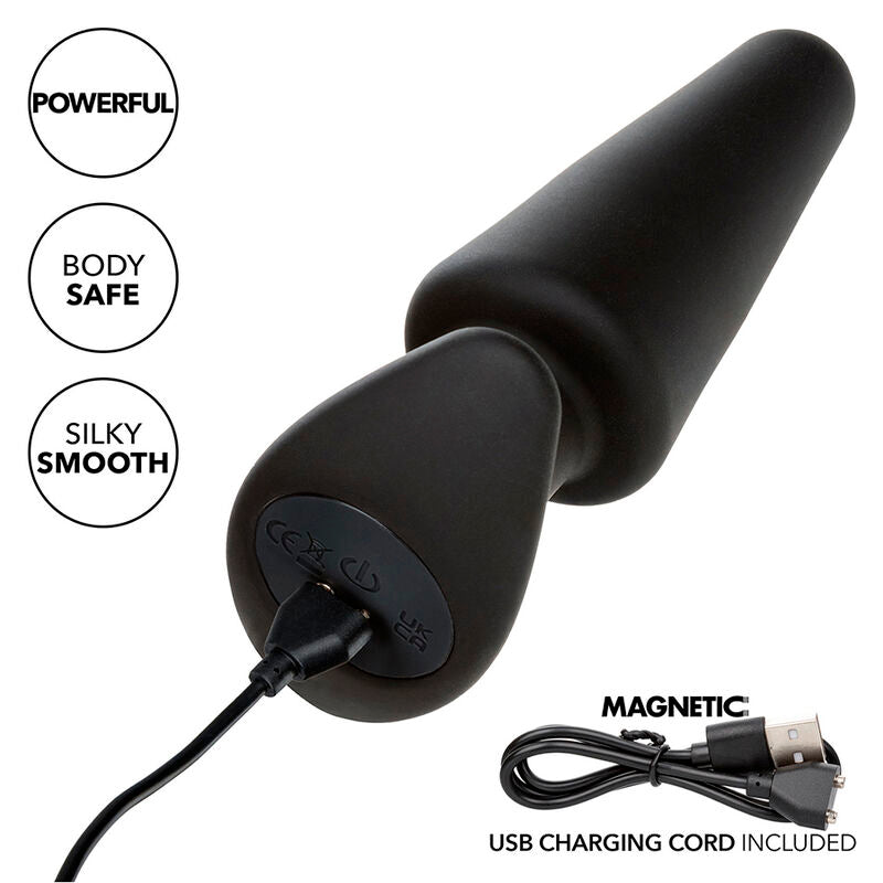 Rock Bottom Tapered Anal Plug 10 Vibraciones — Black