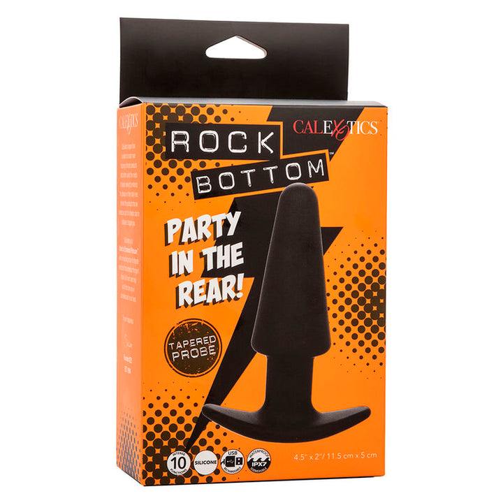 Rock Bottom Tapered Anal Plug 10 Vibraciones — Black