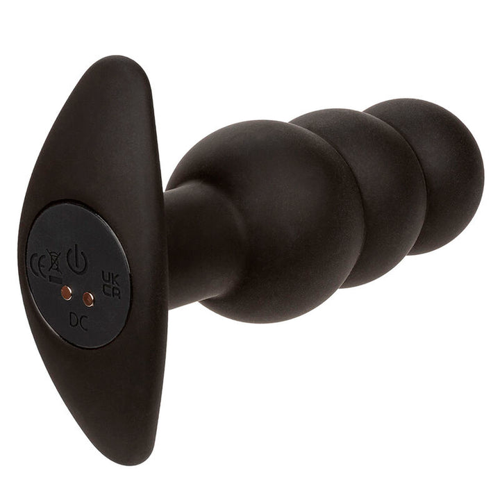 Rock Bottom Beaded Anal Plug 10 Vibrations — Black