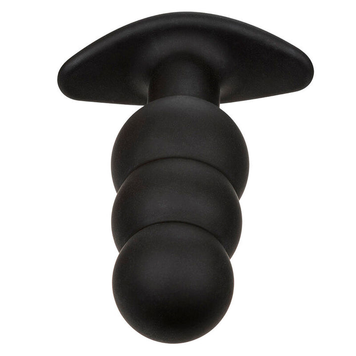 Rock Bottom Beaded Anal Plug 10 Vibrations — Black