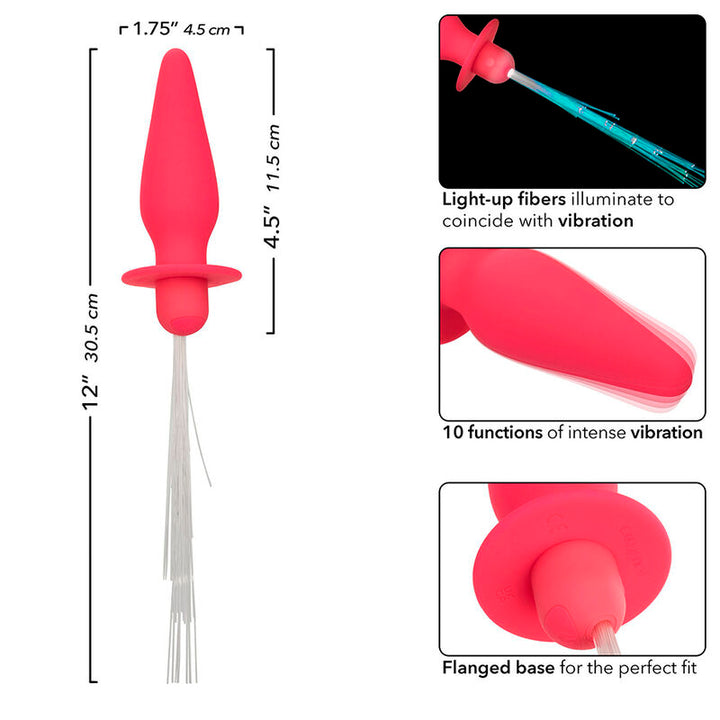 Southern Lights Light Up Anal Plug 10 Vibrations — Pink