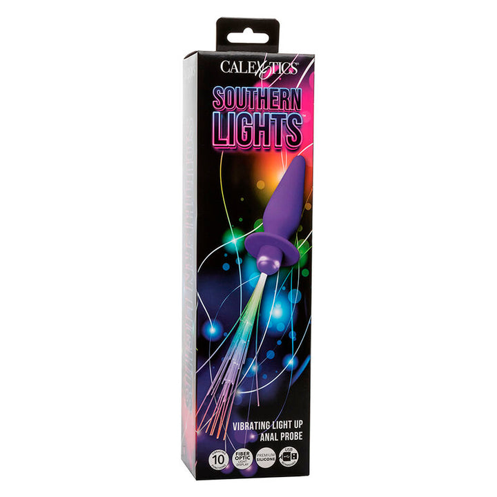 Southern Lights Light Up Anal Plug 10 Vibrations — Purple