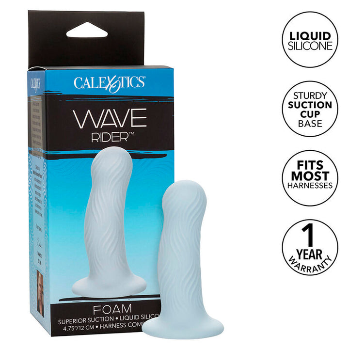 Wave Rider Foam Anal Plug Blue — Blue