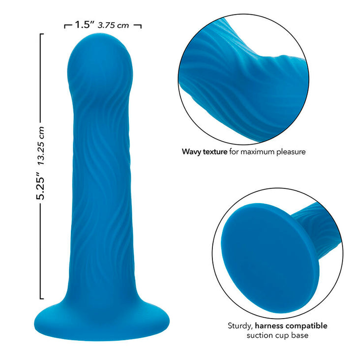 Wave Rider Ripple Anal Plug Blue — Blue