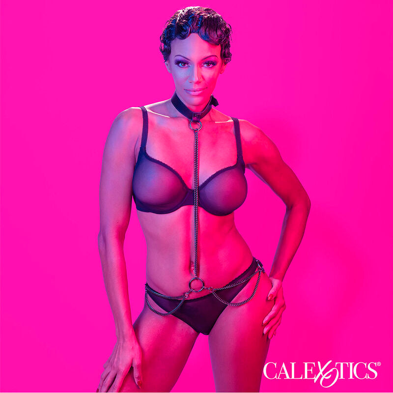 CALEXOTICS - EUPHORIA CHAIN HALTER COLLAR &amp; LEASH