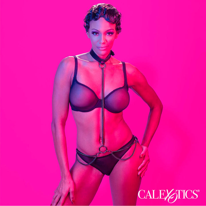CALEXOTICS - EUPHORIA CHAIN HALTER COLLAR &amp; LEASH