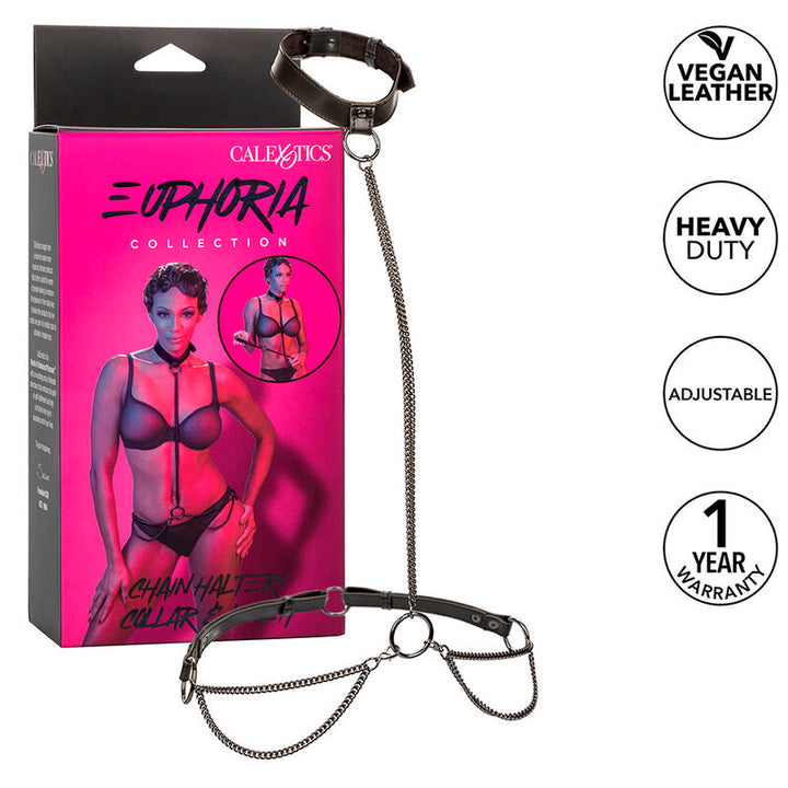CALEXOTICS - EUPHORIA CHAIN HALTER COLLAR &amp; LEASH