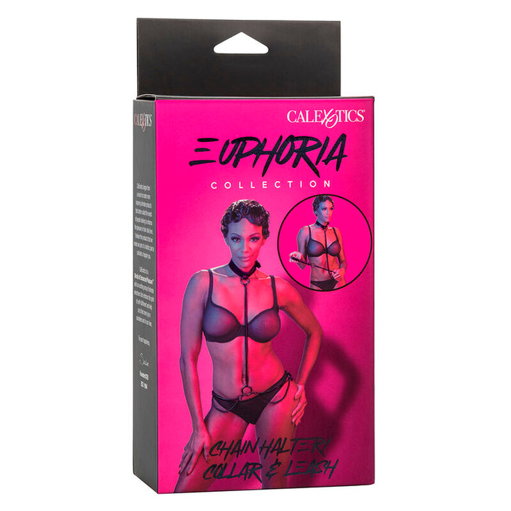 CALEXOTICS - EUPHORIA CHAIN HALTER COLLAR &amp; LEASH