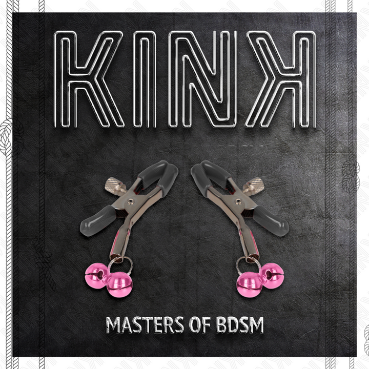 KINK - DOUBLE BELL NIPPLE CLAMP PINK 6 CM